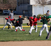 The first team practices of the year for Granada Little League took place on February 6.  Shown here is a Majors team warming up.  Opening day is Saturday, March 5th.