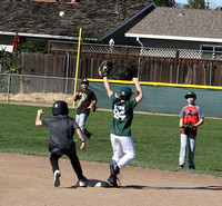 Spring Training continues at Granada Little League.  Shown is a AAA team practicing.  The throw from center field sails several feet over the 2nd baseman’s head.  One of the coaches (not shown) was pl