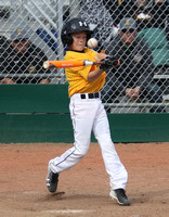 Granada Little League celebrated its 50th Anniversary on Opening Day Saturday, March 5th.  Shown is Christian Clouser getting a base hit to right field knocking in 2 runs in a Majors game between the